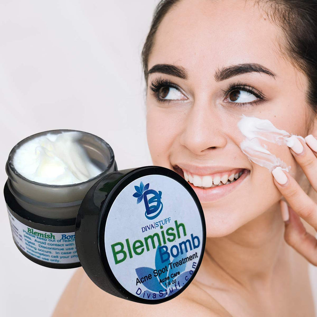 Diva Stuff Best Blemish Bomb Spot Treatment, Anti-acne spot treatment cream for Men and Women, 1/4 oz (Made in the USA)