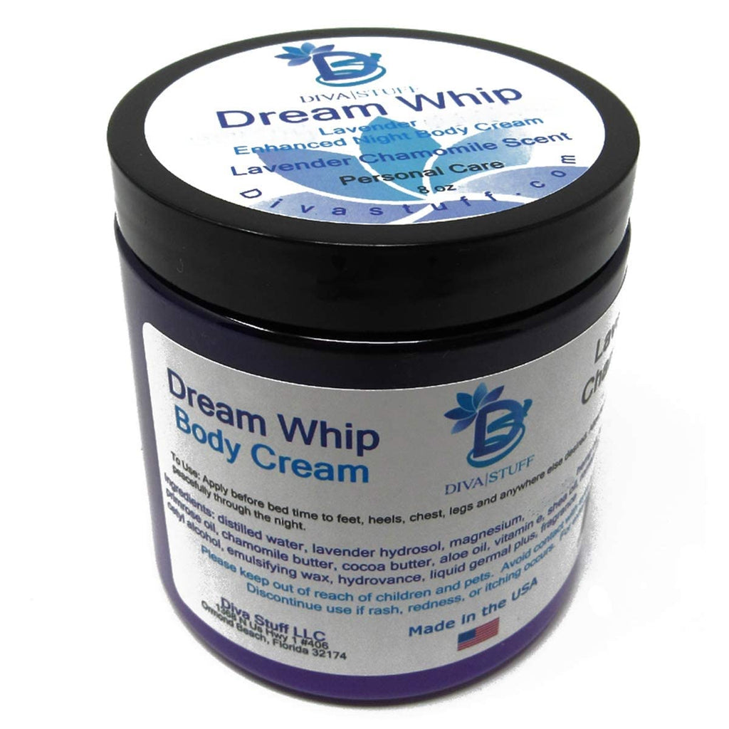Diva Stuff Dream Whip Magnesium and Hemp-Enhanced Body Cream, Lavender, Chamomile