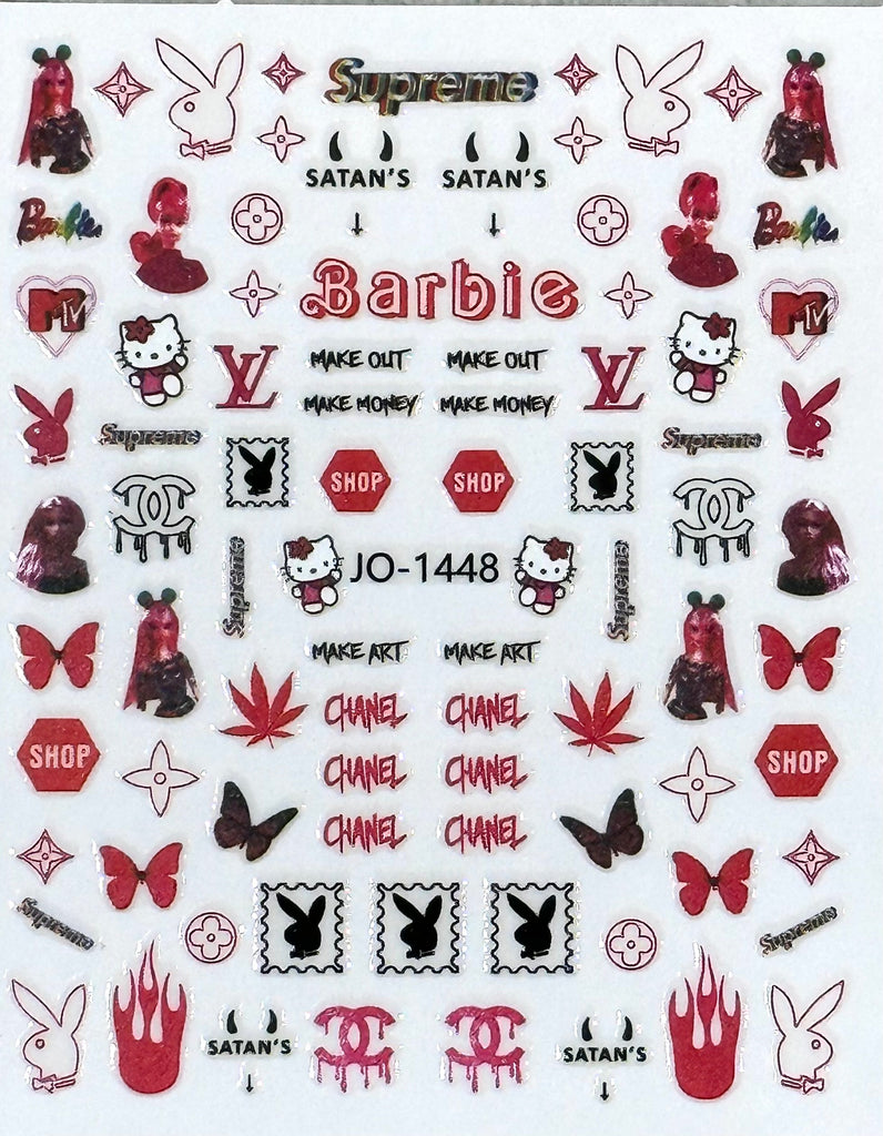 Nail Decals, Item #G3, One Full Sheet Of Stickers