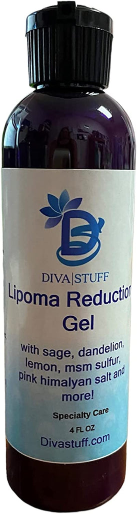 Diva Stuff Lipoma Reduction Gel, May Help Reduce or Stop The Growth of Lipomas, with Sage, Dandelion, MSM Sulfur and More, 4 oz