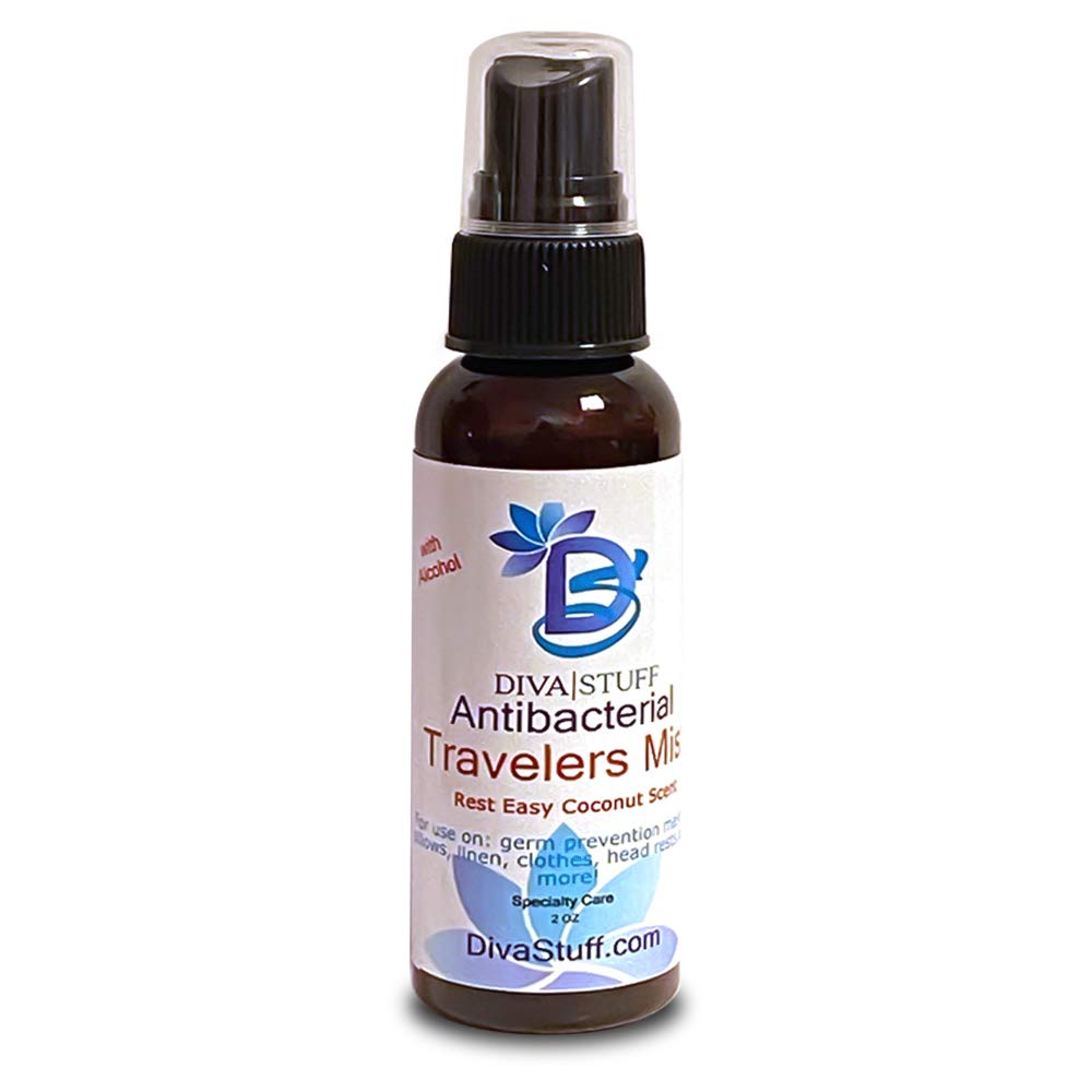 Anti-Bacterial Travelers Mist with Alcohol 70% - Coconut Scent 2 OZ