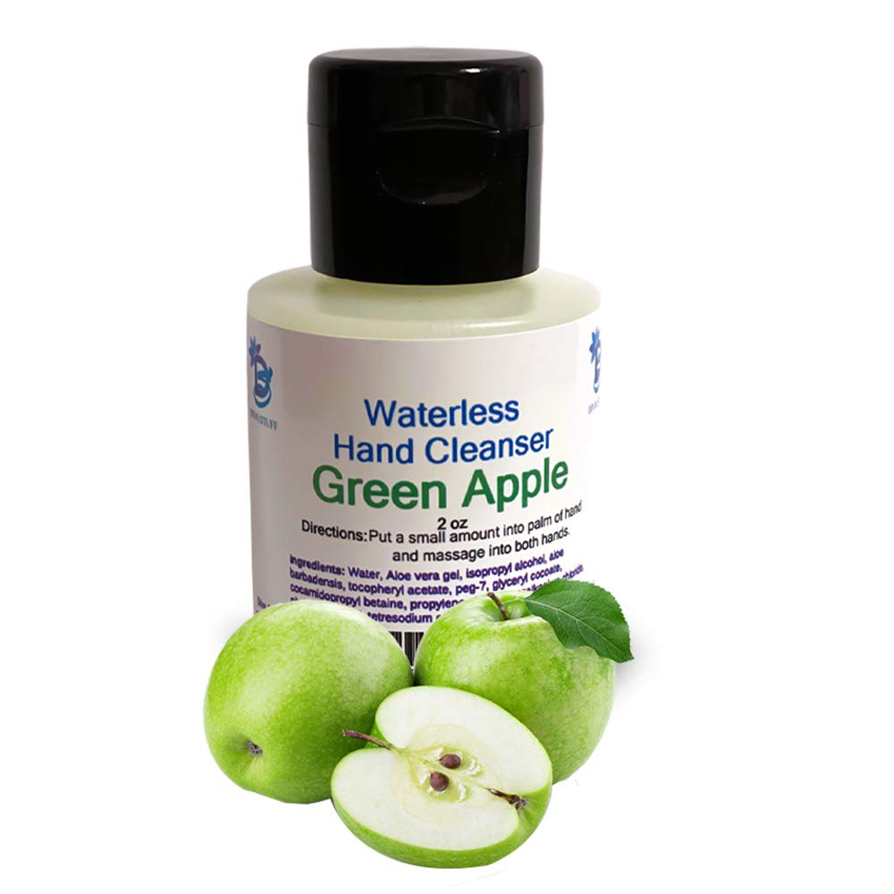 Waterless (No Water Needed for Rinsing) Hand Cleanser (Green Apple)