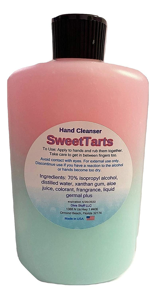 Waterless Hand Cleanser in 8 oz Bottle, Made in USA (Sweet Tarts, 1 count)