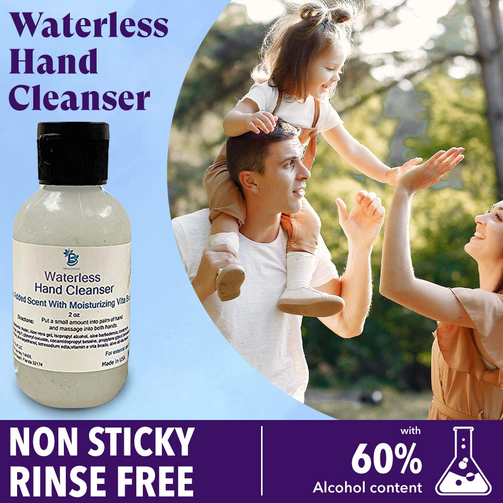 Waterless Hand Cleanser and Sanitizer, With Vita Beads, Unscented