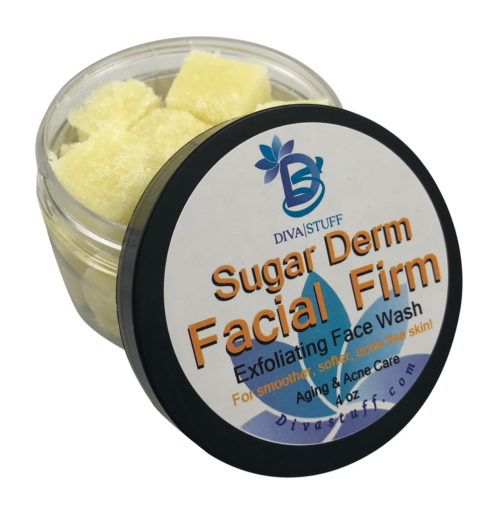 Sugar Derm Facial Firm,All Natural Face Scrub & Cleanser, 4 oz