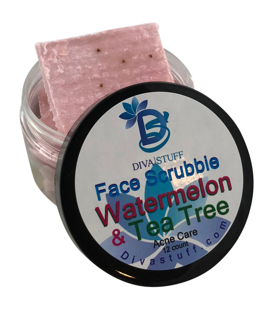 Watermelon & Tea Tree Face Scrubbies, For Oily & Acne Prone Skin