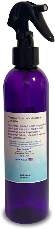 Magnesium Sleep Spray for Hair, Joint Pain, Leg Spasms, and Body Aches (8 oz, Sleepy Lavender)
