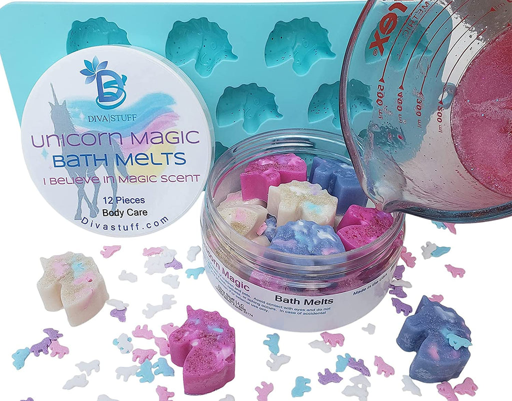 Cute As Can Be Unicorn Believe in Magic Scented Bath Melts, Moisturizing, Fun and Smells Great, by Diva Stuff