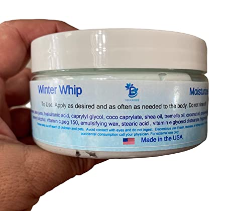 Waikiki Coconut Beach Scent Winter Whip Body Cream, Protects, Heals and Moisturizes Winter Dry Skin, Great For Outdoor Sports, By Diva Stuff