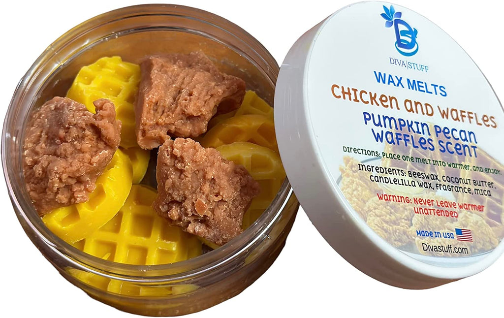 Chicken and Waffles Shaped Wax Tart Melts for Wax Burners, Pumpkin Pecan Waffles Scent