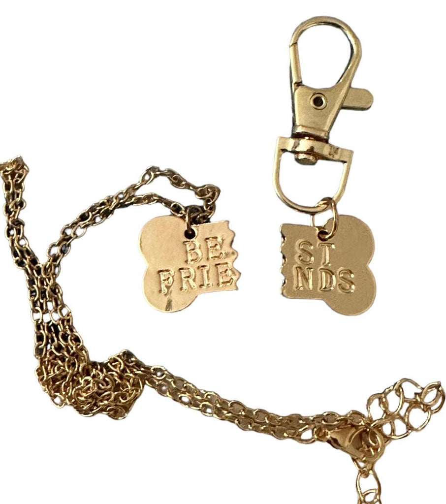 Flirty Findz Best Friends Dog Bone Necklace, Gold Tone, Necklace For You and Pendant Charm For Your Dog S87
