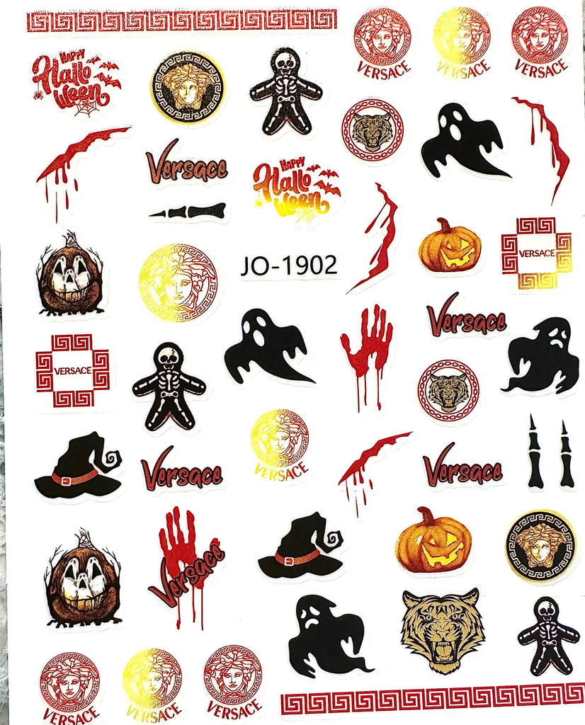 Halloween Theme Nail Decals, Item #G27, For Fake and Real Nails