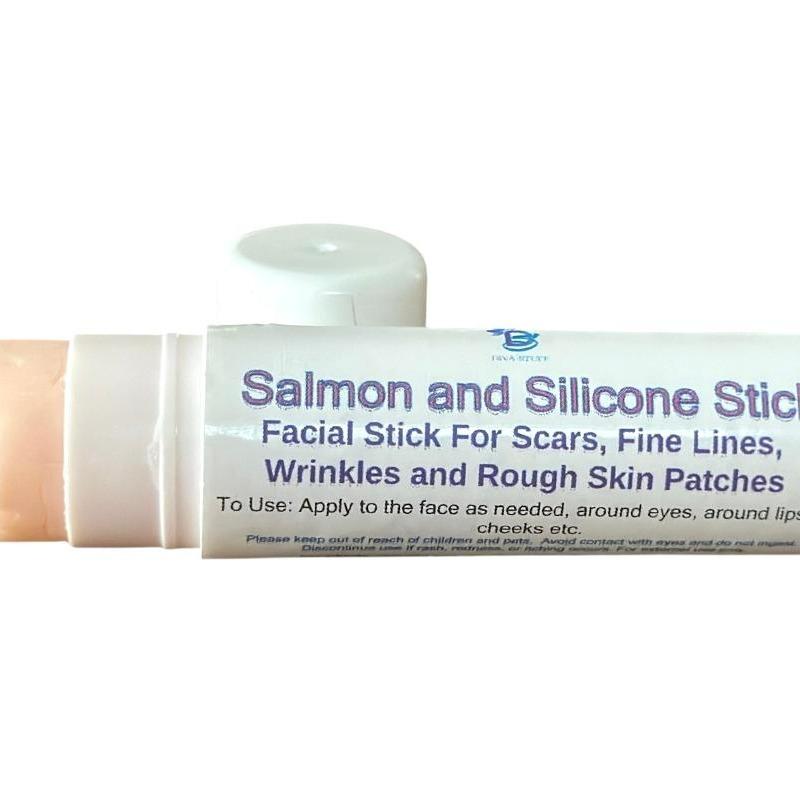Diva Stuff Salmon and Silicone Facial Stick For Scars, Fine Lines, Wrinkles and Rough Skin Patches
