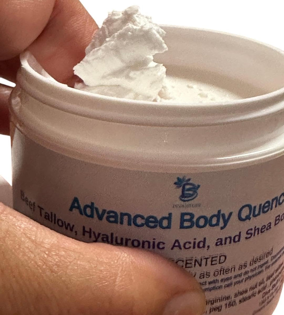 Diva Stuff Advanced Body Quench Unscented, With Beef Tallow, Hyaluronic Acid, Shea Butter, Deep Hydration, Plumps, Smooths and Hydrates