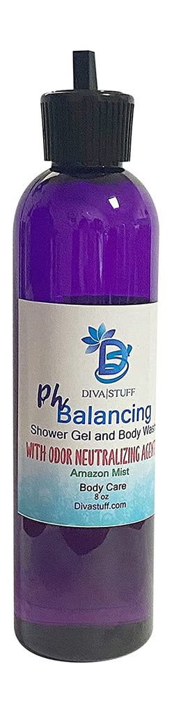 Diva Stuff Ph Balancing Body Wash/Gel With Odor Neutralizing Agents, Amazon Mist Scent, 8oz