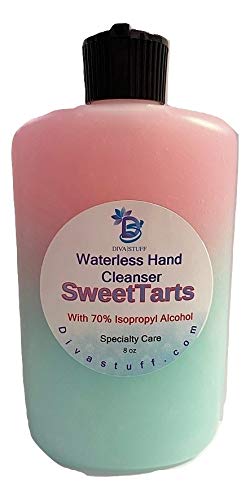 Waterless Hand Cleanser in 8 oz Bottle, Made in USA (Sweet Tarts, 1 count)