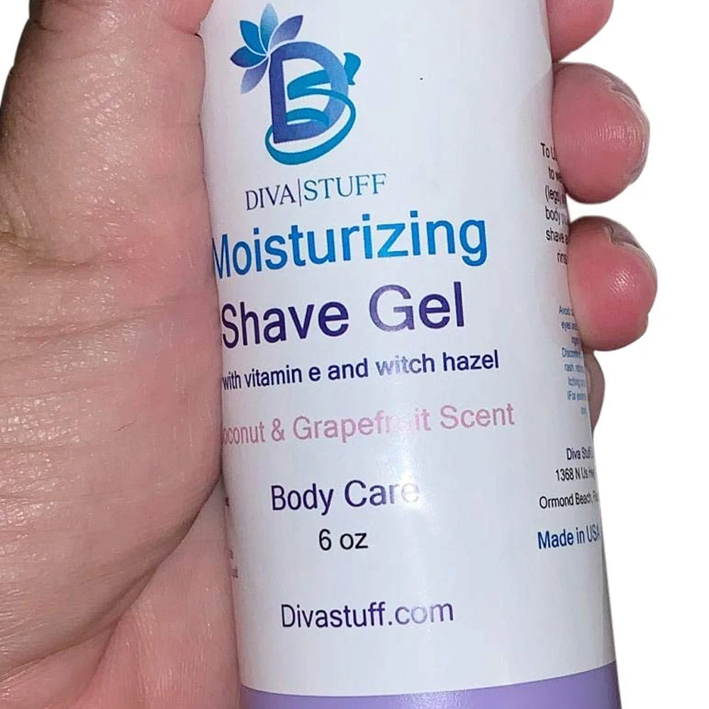 Moisturizing Shave Gel With Vitamin E and Witch Hazel, Coconut and Grapefruit Scent