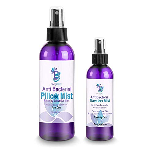 Anti-Bacterial Pillow + Travelers Mist - Lavender & Chamomile Scent (Combo Pack)