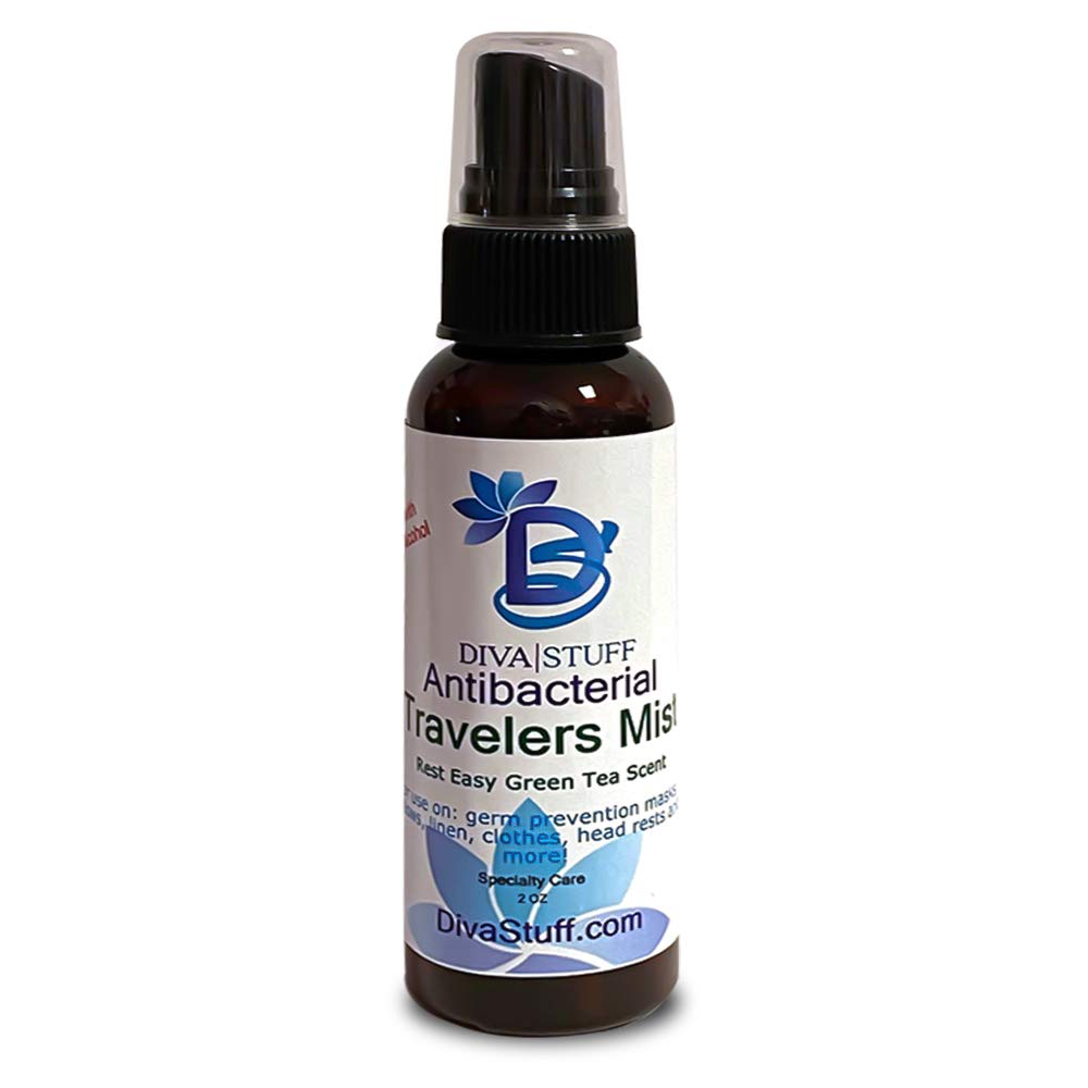 Anti-Bacterial Travelers Mist with Alcohol 70% - Green Tea Scent 2 OZ