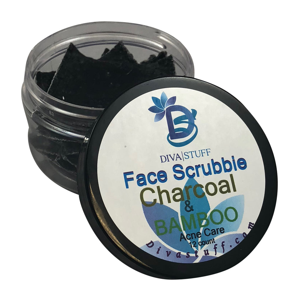 Charcoal & Bamboo Face Scrubbies For Adult Acne