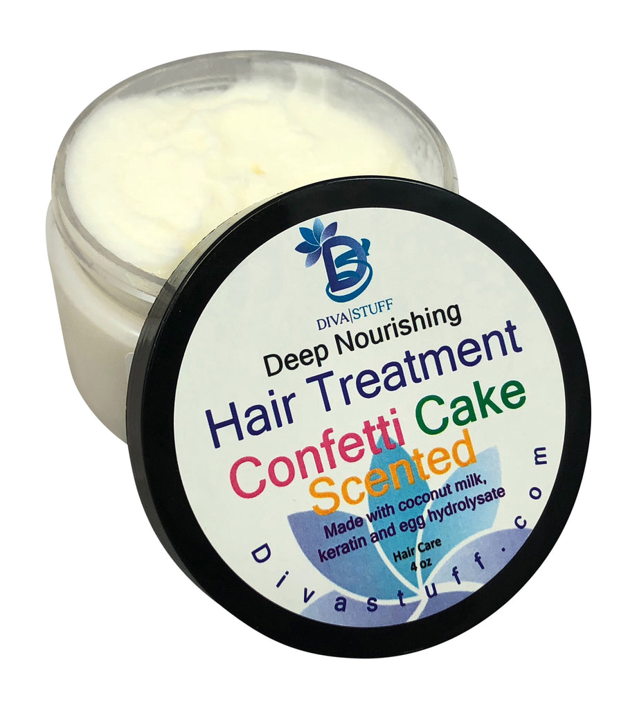 Confetti Cake Scented Hair Treatment With Coconut Milk, Keratin and Egg Hydrolysate, 4oz
