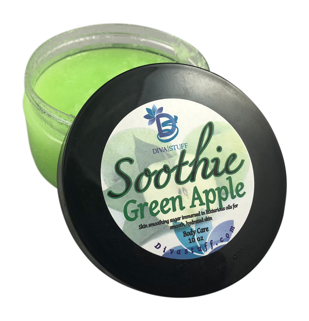 Green Apple Soothie! Sugar Scrub for Dry Skin, Non Foaming,8oz