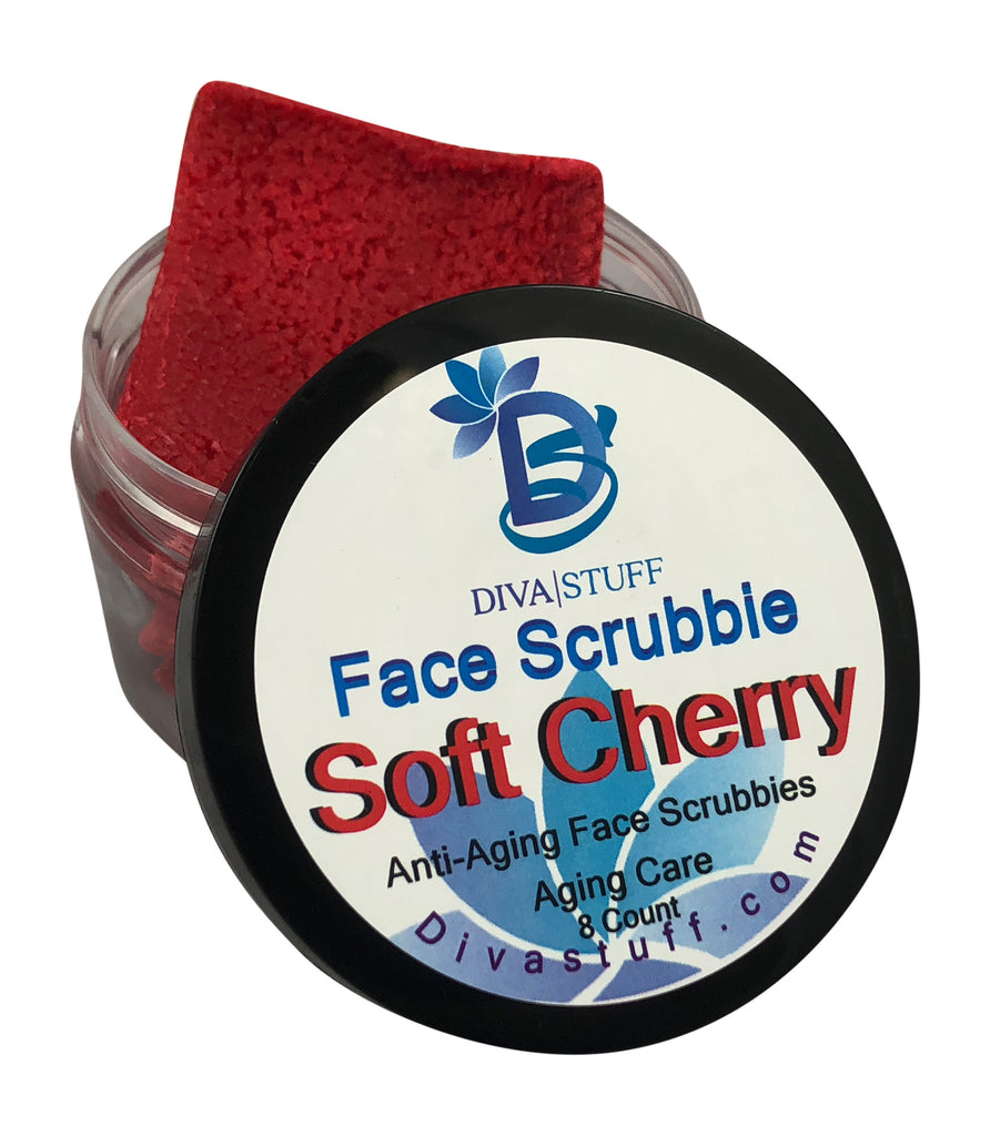 Soft Cherry Anti Aging Face Scrubbies, With Red Cherry Extract and Egg Hydrolysate