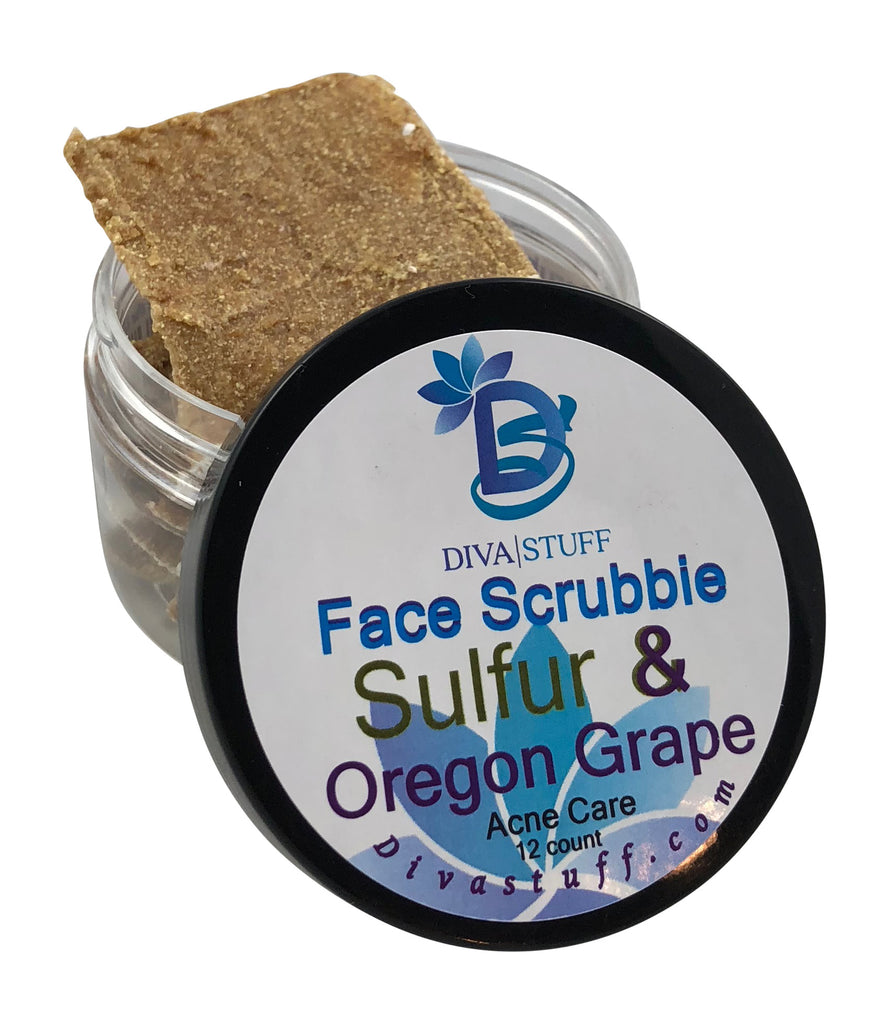 Sulfur & Oregon Grape Acne Banishing Face Scrubbies, 12 Ct