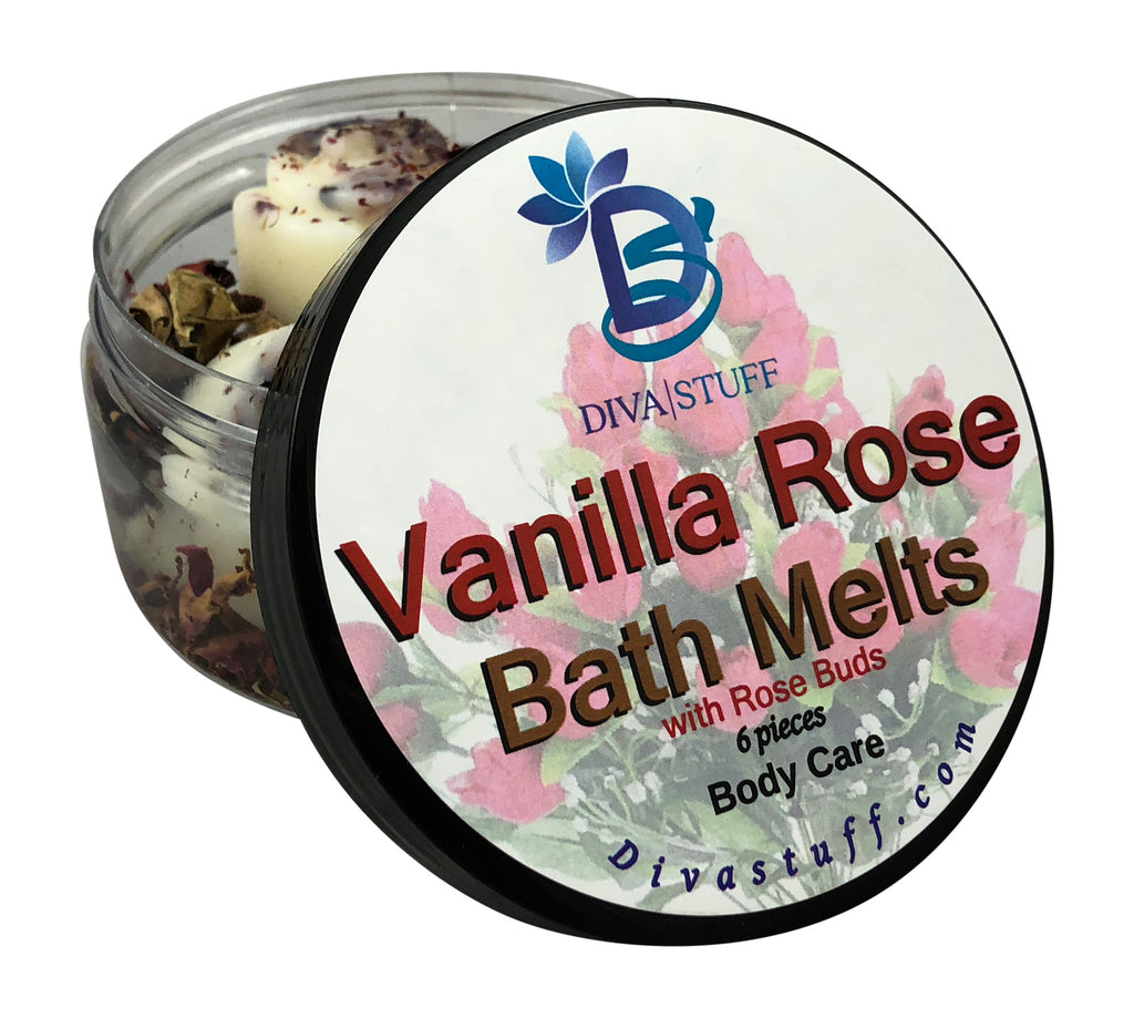 Vanilla Rose Skin Softening Slow Melt Bath Melts With Cocoa Butter and Shea Butter