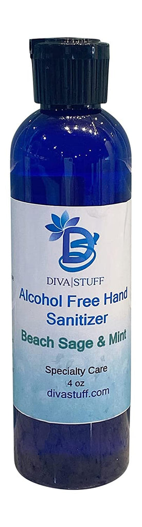 100% Alcohol Free Body, Hand Sanitizer Gel, Quick Dry, Beach Sage and Mint Scent 4 oz
