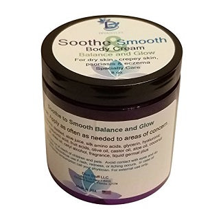 Soothe And Smooth, Extra Dry Skin, Crepey Skin, Eczema, Psoriasis and Damaged Skin Cream, Balance and Glow Scent, 8oz Jar