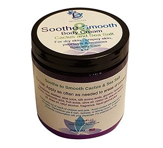 Soothe And Smooth, Extra Dry Skin, Crepey Skin, Eczema, Psoriasis and Damaged Skin Cream, Cactus and Sea Salt Scent, 8oz Jar