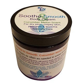 Soothe And Smooth, Extra Dry Skin, Crepey Skin, Eczema, Psoriasis and Damaged Skin Cream, Cucumber Melon Scent, 8oz Jar