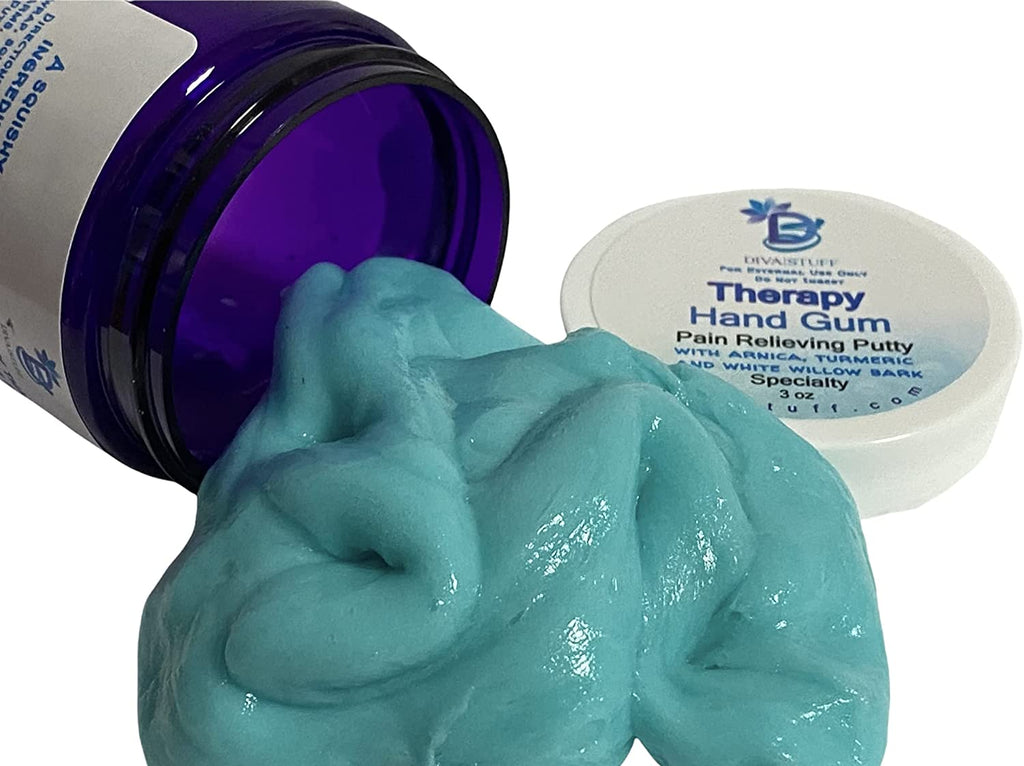 Therapy Pain Putty, Relaxing , Squishy and Effective, Contains Camphor, Arnica and White Willow Bark, Great for Arthritis, Carpal Tunnel and More, Diva Stuff, 3 oz