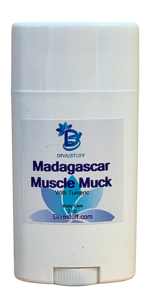Madagascar Muscle Muck W/Tumeric,Arnica,Spearmint,& Clove,Natural Rub, 2 oz tube by Diva Stuff