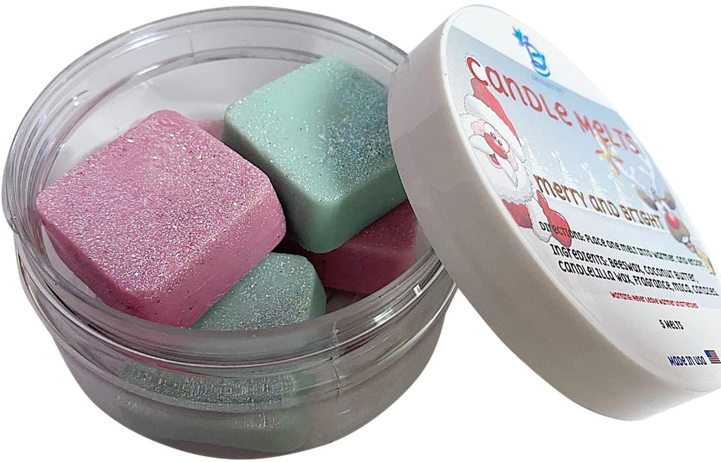 Merry and Bright Scented (Chocolate) Wax Tarts/Melts with Mini Marshmallows, Fun, Smells Great , by Diva Stuff