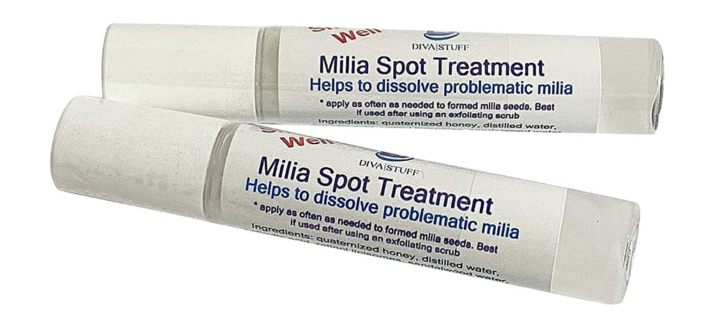 Diva Stuff, 2 Pack, Milia Spot Treatment With Olive Squalene, Lactic Acid and More, Made in the USA