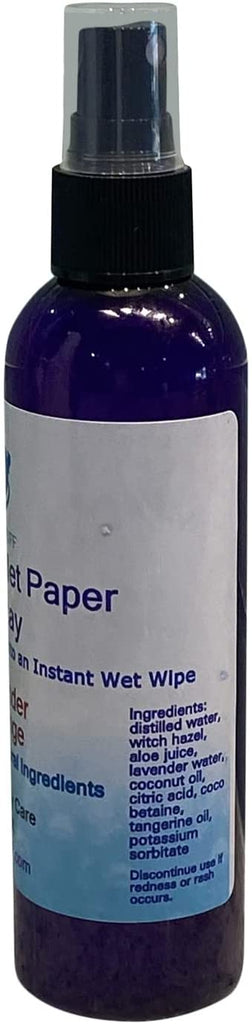 Soothing and Gentle Toilet Paper Spray, Instant Wet Wipes, Will Not Clog Toilets, All Natural Ingredients, Safe and Smells Fresh, Lavender and Orange Scent, 4 oz by Diva Stuff