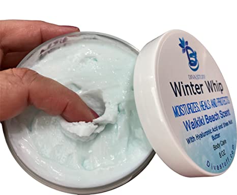 Waikiki Coconut Beach Scent Winter Whip Body Cream, Protects, Heals and Moisturizes Winter Dry Skin, Great For Outdoor Sports, By Diva Stuff