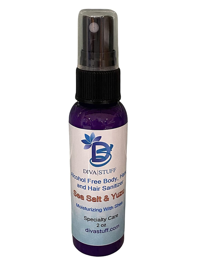 Alcohol Free Body, Hand and Hair Sanitizing Spray With Moisturizing Shea Oil, Sea Salt and Yuzu Scent,4 oz